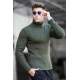 Madmext Men Turtleneck Khaki Sweater 5180 - Haki