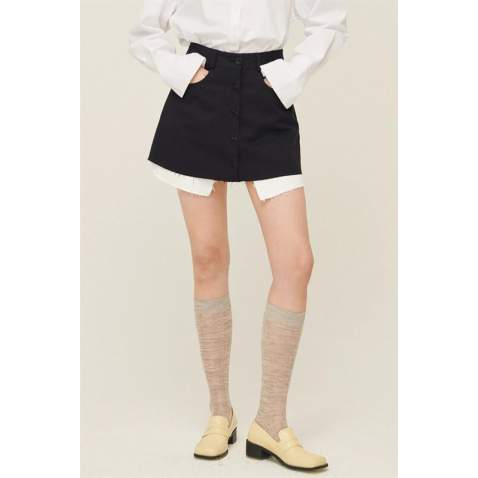 Women Black Basic Mini Skirt - Siyah