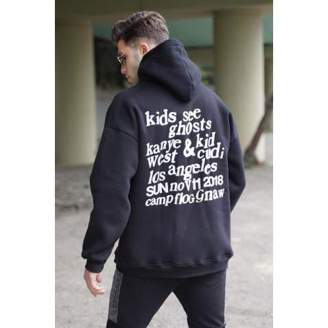 Madmext Men Black Oversize Sweatshirt 5337 - Siyah