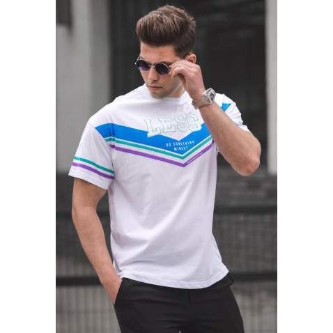 Madmext Men White T-shirt 5211 - Beyaz