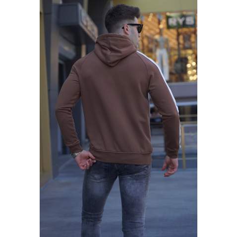 Madmext Men Brown Hoodie Sweatshirt 5290 - Kahverengi