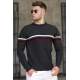 Madmext Men Striped Anthracite Sweater 5160 - Antrasit