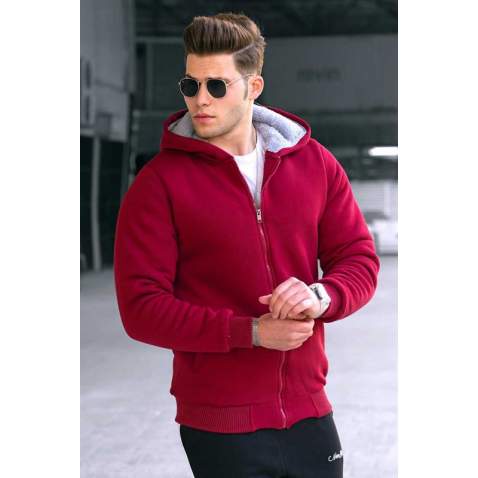 Madmext Men Maroon Cardigan 22377 - Bordo