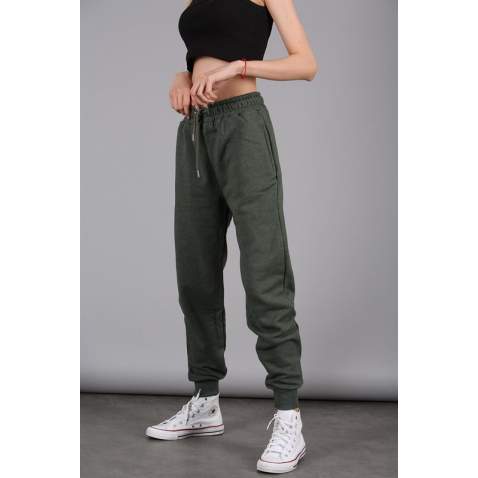 Mad Girls Khaki Basic Sweatpants MG090 - Haki