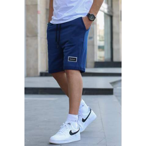 Men Basic Navy Blue Capri Shorts - Lacivert