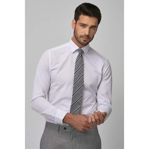 Madmext Men White Shirt 4947 - Beyaz