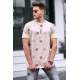 Madmext Men Printed Beige T-Shirt 5392 - Bej