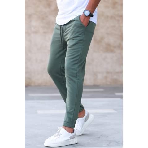 Madmext Men Plain Khaki Sweatpants 5424 - Haki