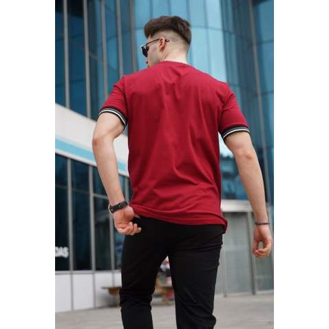 Men Basic Maroon T-Shirt - Bordo