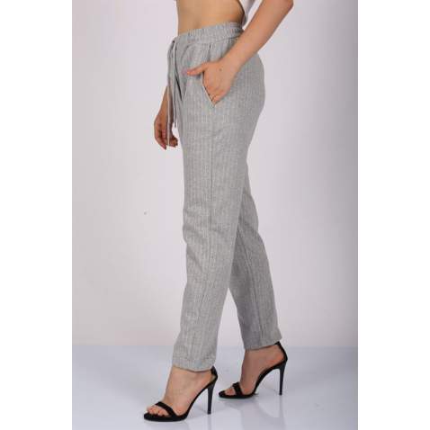 Mad Girls Gray Trousers Mg1106 - Gri