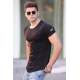 Madmext Black Rapped T-shirt for Men 4064 - Siyah