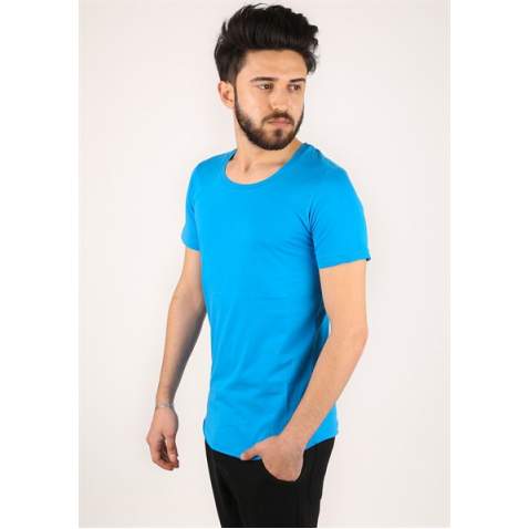 Madmext Men Basic Blue T-shirt 2308 - Mavi