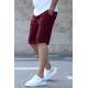 Madmext Maroon Capri Shorts 5410 - Bordo