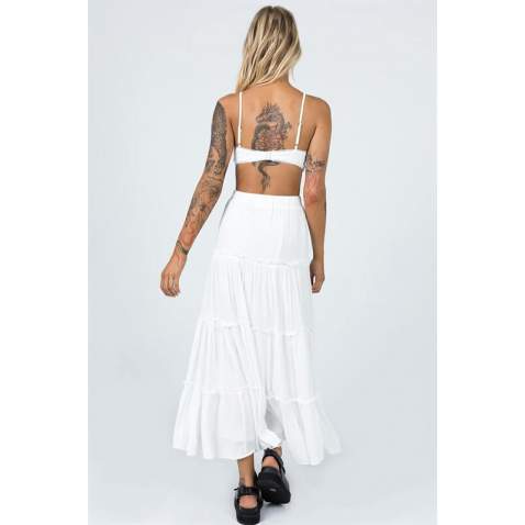 Mad Girls Pleated White Skirt MG1403 - Beyaz