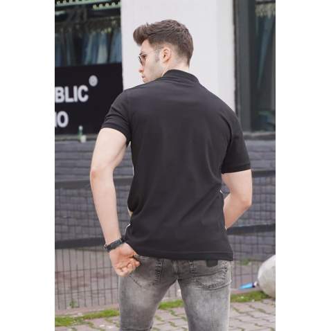 Men Black Polo T-Shirt 5819 - Siyah