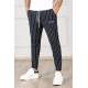 Madmext Black Striped Sweatpants 4816 - Siyah