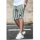 Madmext Khaki Striped Capri for Men 2915 - Haki