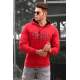 Madmext Red Printed Hoodie Sweatshirt 4752 - Kırmızı