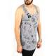 Madmext Men Printed Gray Tank Top 2319 - Gri