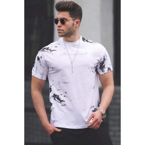 Men White Over Fit T-Shirt 5207 - Beyaz