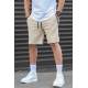 Men Beige Capri Shorts - Bej