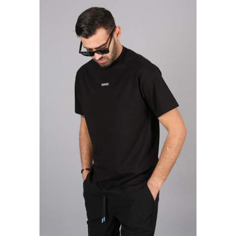 Madmext Men Back Printed Black T-shirt 5365 - Siyah