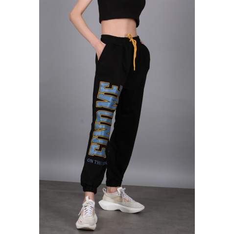 Mad Girls Black Sweatpants MG1101 - Siyah