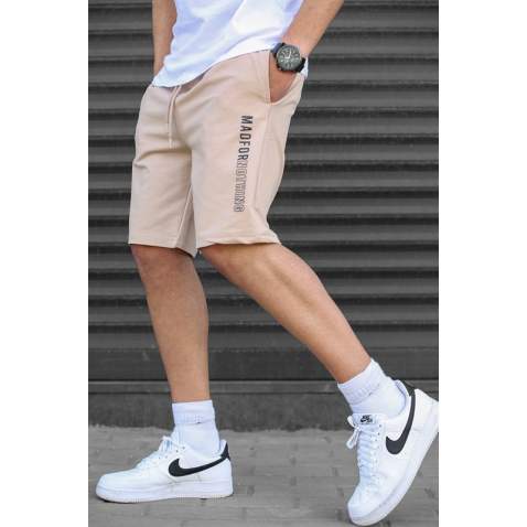 Madmext Beige Capri Shorts 5403 - Bej