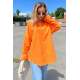 Orange Oversize Basic Poplin Shirt MG1530 - Turuncu