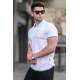 Men Basic White Polo T-Shirt 5885 - Beyaz