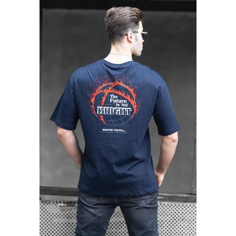 Madmext Men Navy Blue T-shirt 4968 - Lacivert