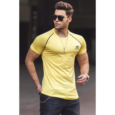 Madmext Men Yellow T-shirt 4979 - Sarı