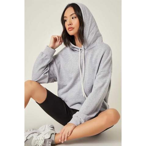 Mad Girls Grey Women's Sweatshirt MG827 - Gri