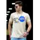 Madmext Camel Printed T-shirt for Men 4509 - Camel