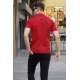 Men Designed Red Polo T-Shirt 5876 - Kırmızı