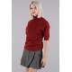 Maroon High Neck Knitwear Sweater MG1565 - Bordo