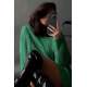 Mad Girls Oversize Green Sweater MG1344 - Yeşil