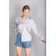 Mad Girls Gray Satin Shirt MG1104 - Gri