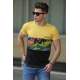 Madmext Three-Tone T-shirt for Men 3003 - Sarı