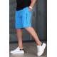 Madmext Blue Capri Shorts 5403 - Mavi