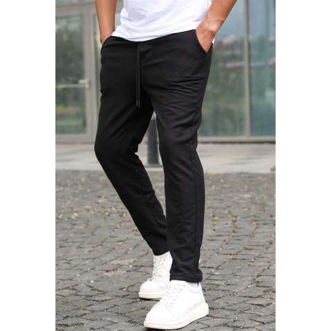 Black Relaxed Fit Jogger Trousers T5480 - Siyah