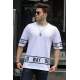 Madmext White Printed T-shirt for Men 4483 - Beyaz