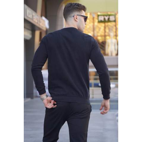 Black Designed Knitwear Sweater 5968 - Siyah