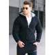 Madmext Men Black Cardigan 22377 - Siyah