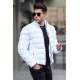 White Puffer Jacket 5707 - Beyaz