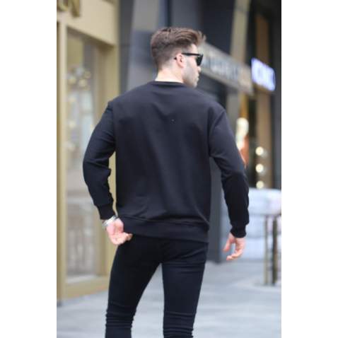 Black Basic Sweatshirt 6010 - Siyah