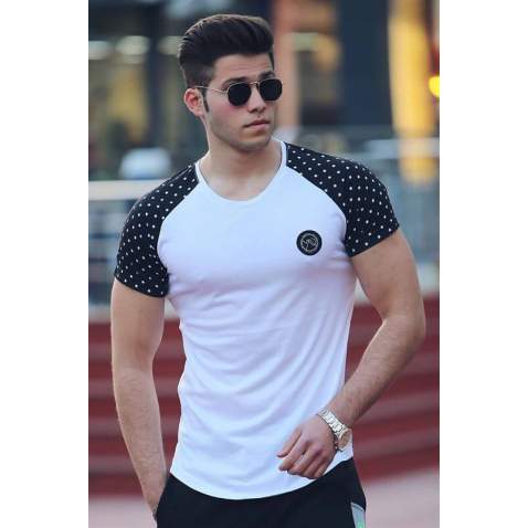 Madmext White Basic T-shirt for Men 30113011 - Beyaz