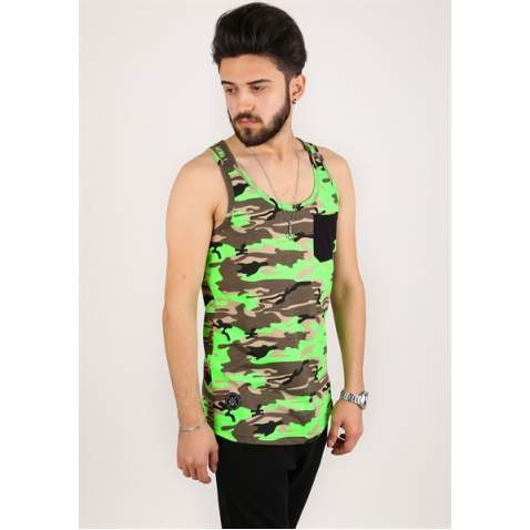 Madmext Men Camouflage Green Vest 2272 - Yeşil