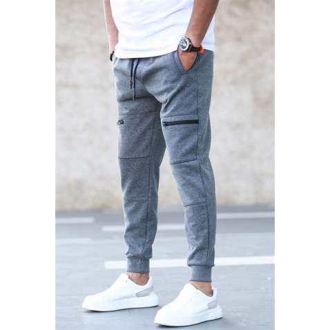 Madmext Anthracite Basic Cuffed Sweatpants 4827 - Antrasit