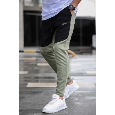 Madmext Men Side-Pocket Khaki Sweatpants 5445 - Haki